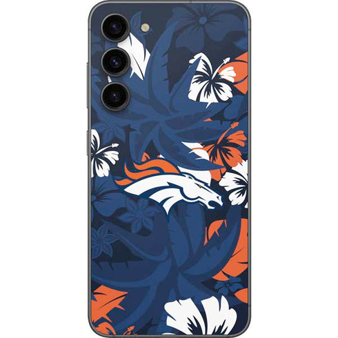 NFL Denver Broncos Tropical Print Galaxy S23 Plus Skin