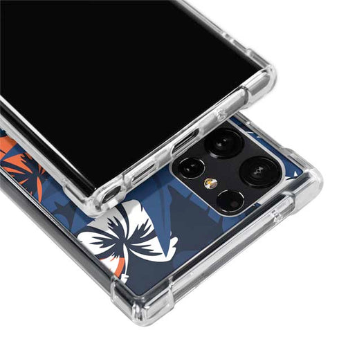 NFL Denver Broncos Tropical Print Galaxy S24 Ultra Clear Case