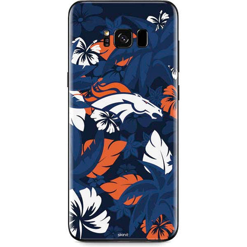NFL Denver Broncos Tropical Print Galaxy S8 Plus Skin