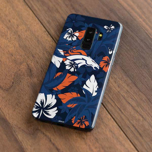 NFL Denver Broncos Tropical Print Galaxy S9 Plus Skin