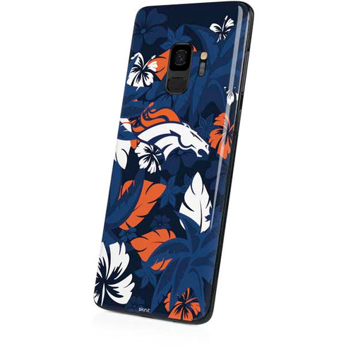 NFL Denver Broncos Tropical Print Galaxy S9 Skin