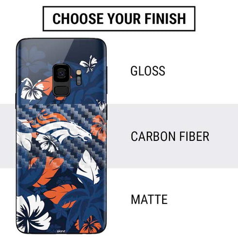NFL Denver Broncos Tropical Print Galaxy S9 Skin