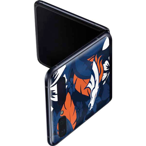 NFL Denver Broncos Tropical Print Galaxy Z Flip Skin