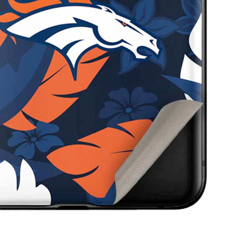 NFL Denver Broncos Tropical Print Galaxy Z Flip Skin