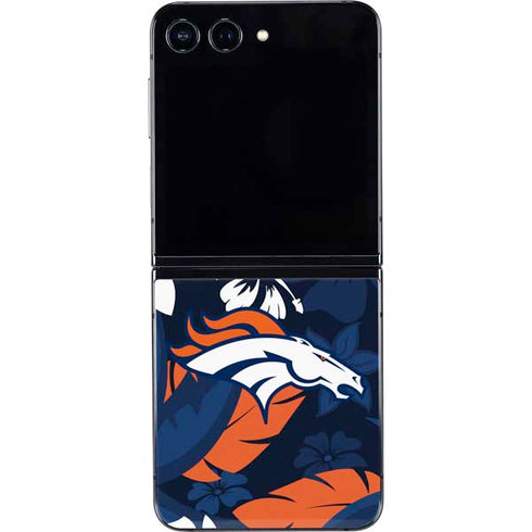 NFL Denver Broncos Tropical Print Galaxy Z Flip5 5G Skin