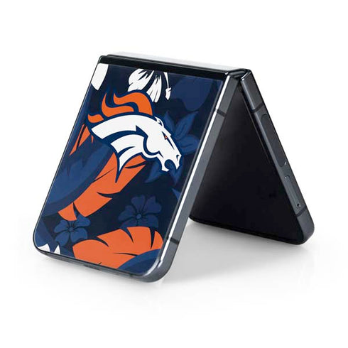 NFL Denver Broncos Tropical Print Galaxy Z Flip5 5G Skin