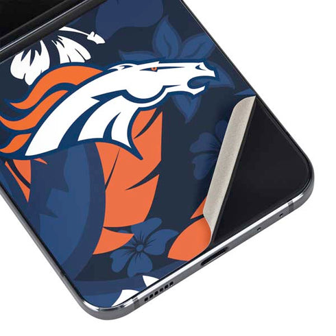 NFL Denver Broncos Tropical Print Galaxy Z Flip5 5G Skin