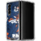 NFL Denver Broncos Tropical Print Galaxy Z Fold4 5G Clear Case