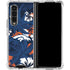 NFL Denver Broncos Tropical Print Galaxy Z Fold4 5G Clear Case