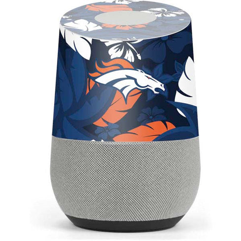 NFL Denver Broncos Tropical Print Google Home Skin