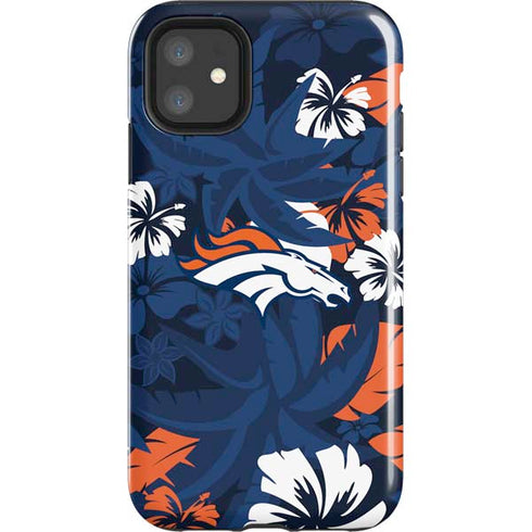 NFL Denver Broncos Tropical Print iPhone 11 Impact Case