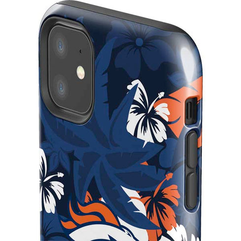 NFL Denver Broncos Tropical Print iPhone 11 Impact Case