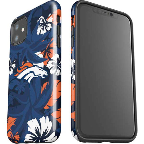 NFL Denver Broncos Tropical Print iPhone 11 Impact Case