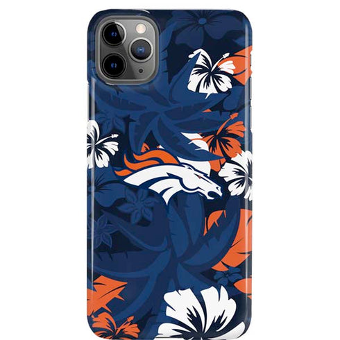 NFL Denver Broncos Tropical Print iPhone 11 Pro Max Lite Case