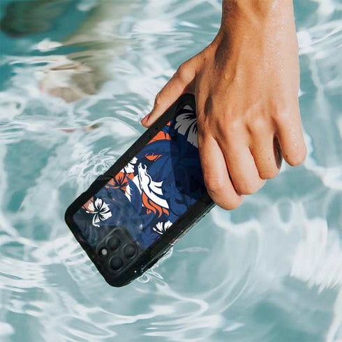 NFL Denver Broncos Tropical Print iPhone 11 Pro Max Waterproof Case