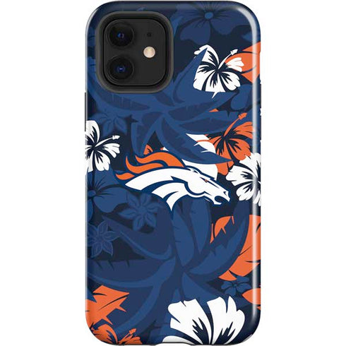 NFL Denver Broncos Tropical Print iPhone 12 Impact Case