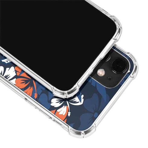 NFL Denver Broncos Tropical Print iPhone 12 Mini Clear Case