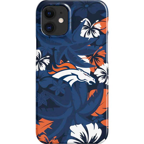 NFL Denver Broncos Tropical Print iPhone 12 Mini Lite Case