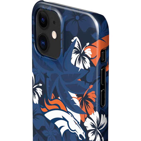NFL Denver Broncos Tropical Print iPhone 12 Mini Lite Case