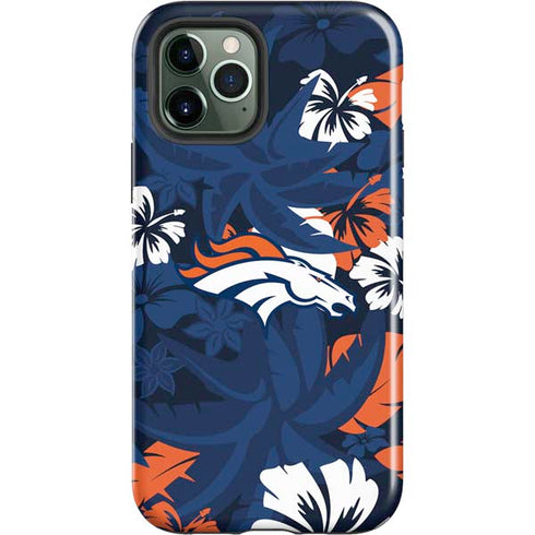 NFL Denver Broncos Tropical Print iPhone 12 Pro Impact Case
