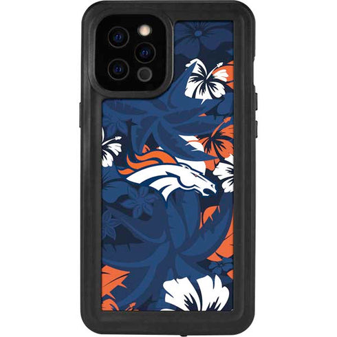 NFL Denver Broncos Tropical Print iPhone 12 Pro Max Waterproof Case