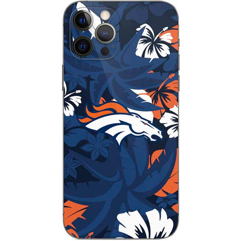 NFL Denver Broncos Tropical Print iPhone 12 Pro Skin