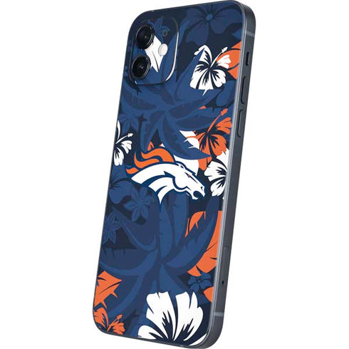 NFL Denver Broncos Tropical Print iPhone 12 Skin