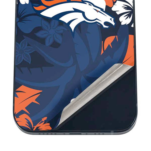 NFL Denver Broncos Tropical Print iPhone 12 Skin