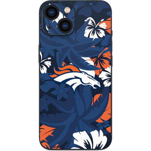NFL Denver Broncos Tropical Print iPhone 13 Mini Skin