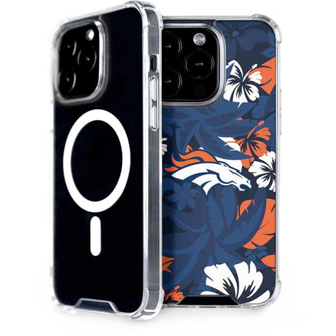 NFL Denver Broncos Tropical Print iPhone 13 Pro MagSafe Case