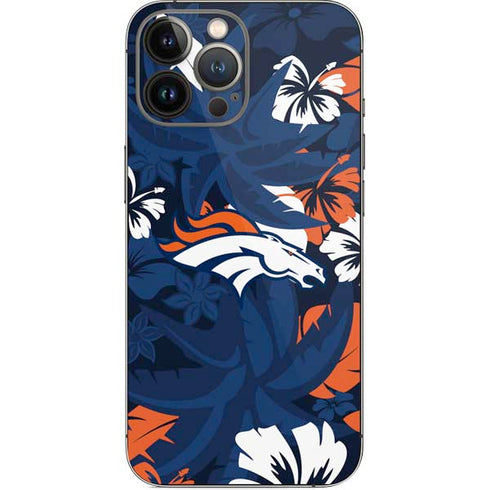 NFL Denver Broncos Tropical Print iPhone 13 Pro Max Skin
