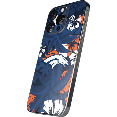 NFL Denver Broncos Tropical Print iPhone 13 Pro Max Skin