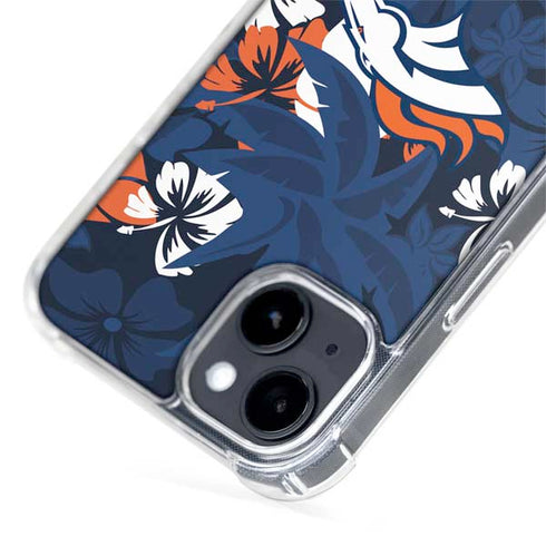 NFL Denver Broncos Tropical Print iPhone 15 Plus MagSafe Case
