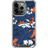 NFL Denver Broncos Tropical Print iPhone 14 Pro Clear Case