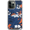 NFL Denver Broncos Tropical Print iPhone 14 Pro Max Clear Case