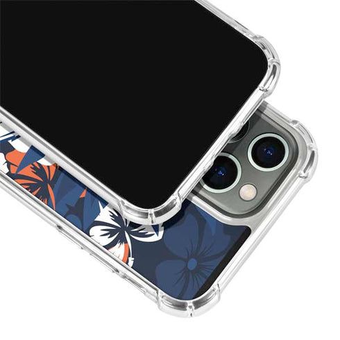 NFL Denver Broncos Tropical Print iPhone 15 Pro Max Clear Case