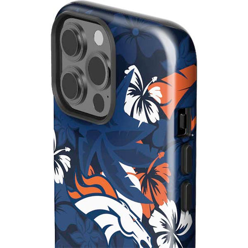 NFL Denver Broncos Tropical Print iPhone 15 Pro Max Impact Case