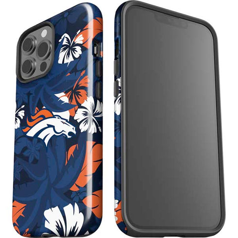 NFL Denver Broncos Tropical Print iPhone 15 Pro Max Impact Case