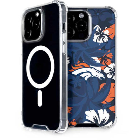 NFL Denver Broncos Tropical Print iPhone 14 Pro Max MagSafe Case