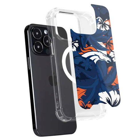 NFL Denver Broncos Tropical Print iPhone 14 Pro Max MagSafe Case