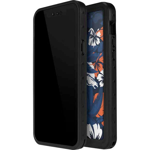 NFL Denver Broncos Tropical Print iPhone 14 Pro Max Waterproof Case