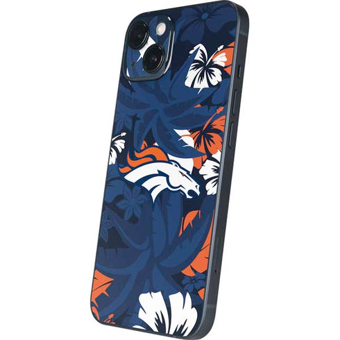 NFL Denver Broncos Tropical Print iPhone 14 Skin