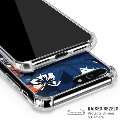 NFL Denver Broncos Tropical Print iPhone 7/8 Plus Clear Case