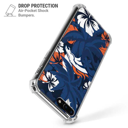 NFL Denver Broncos Tropical Print iPhone 7/8 Plus Clear Case