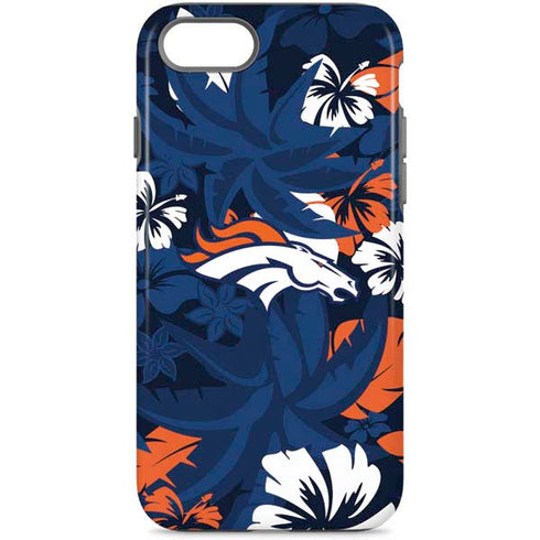 NFL Denver Broncos Tropical Print iPhone 8 Pro Case