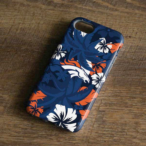 NFL Denver Broncos Tropical Print iPhone 8 Pro Case