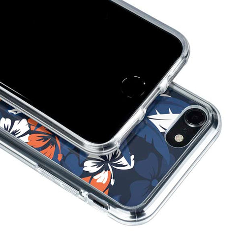 NFL Denver Broncos Tropical Print iPhone SE (2nd & 3rd Gen) Clear Case