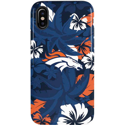 NFL Denver Broncos Tropical Print iPhone X Pro Case