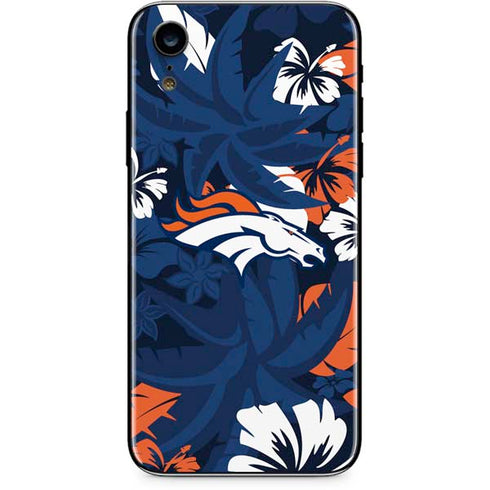 NFL Denver Broncos Tropical Print iPhone XR Skin