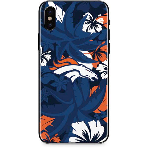 NFL Denver Broncos Tropical Print iPhone XS Max Skin